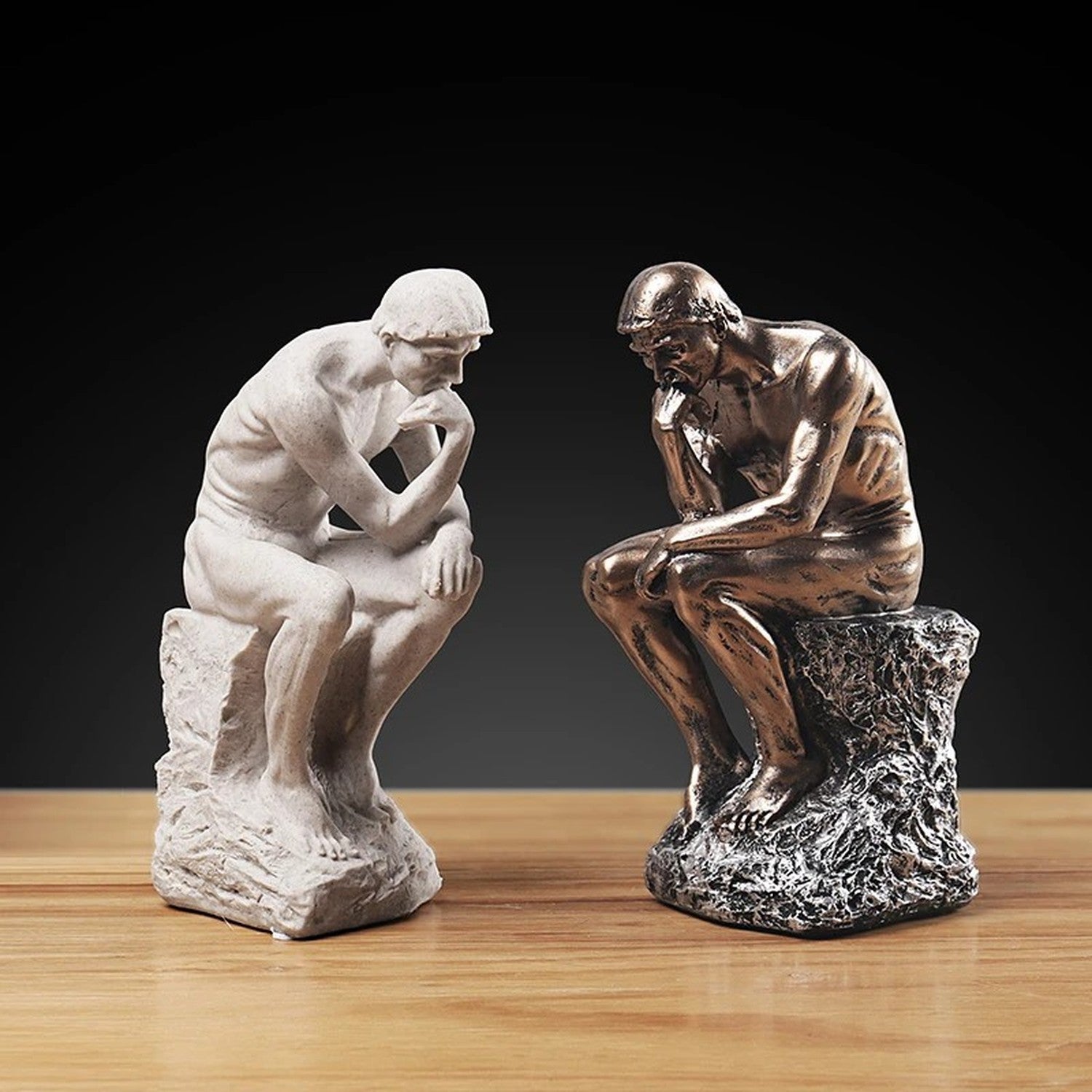 Statue Penseur Rodin résine couleurs disponibles