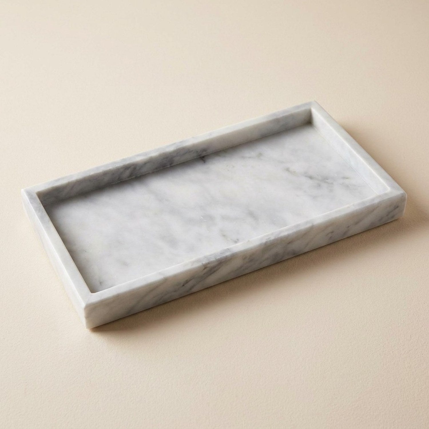 Plateau en marbre gris veinures naturelles
