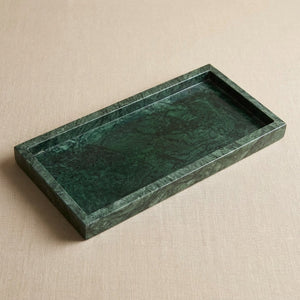 Plateau en marbre vert naturel profond