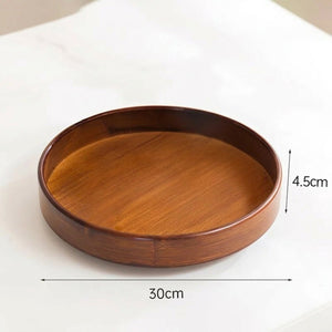 Dimensions du plateau tournant lisse en bois de noyer 30cm diamètre 4.5cm hauteur