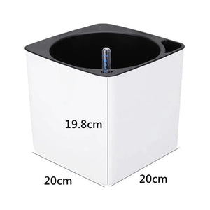 Dimensions pot carré L : 20 cm x 20 cm x 19,8 cm de hauteur