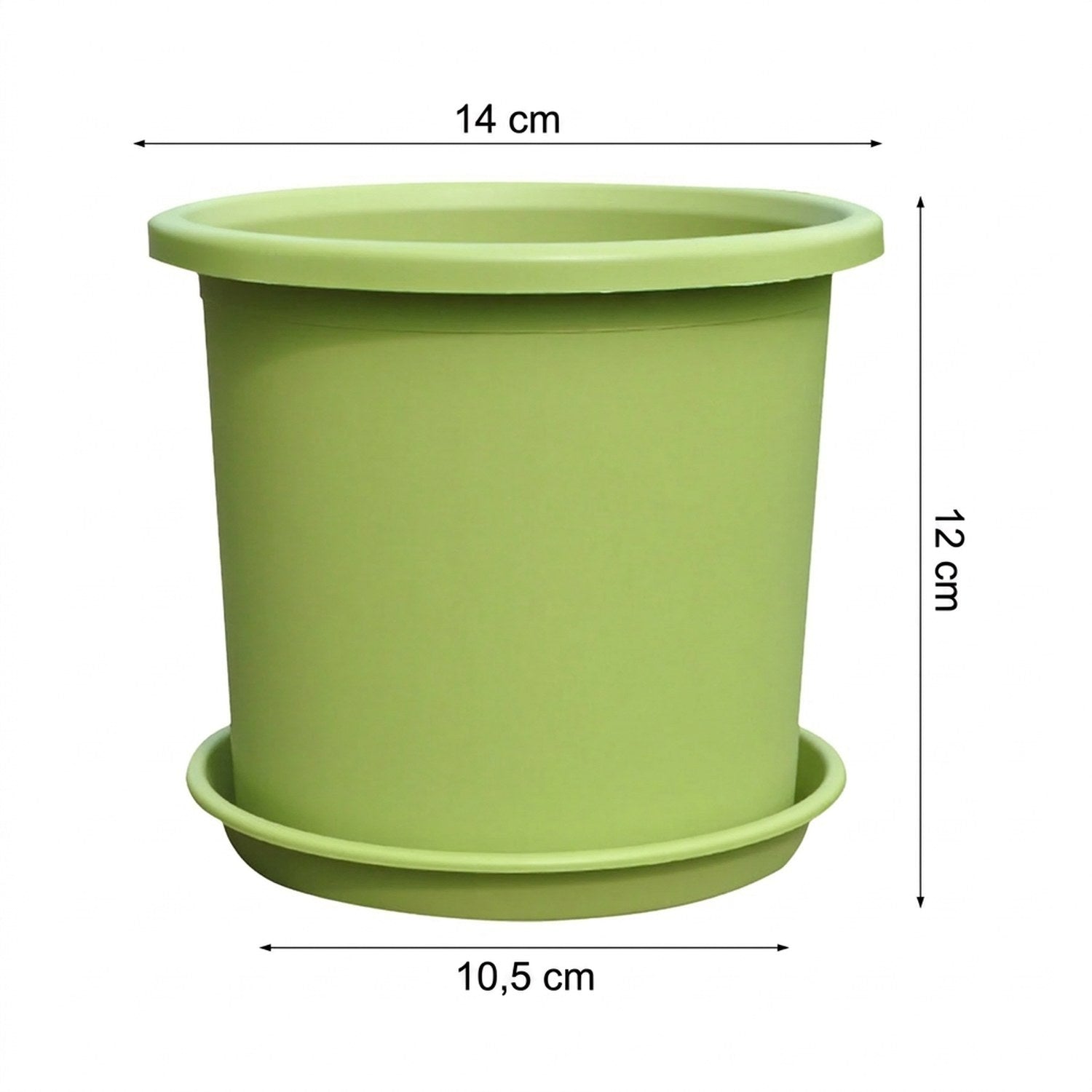 Dimensions pot taille S : 14 cm diamètre, 12 cm hauteur