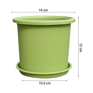 Dimensions pot taille S : 14 cm diamètre, 12 cm hauteur