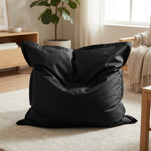 Housse de pouf géant coussin de sol imperméable noir