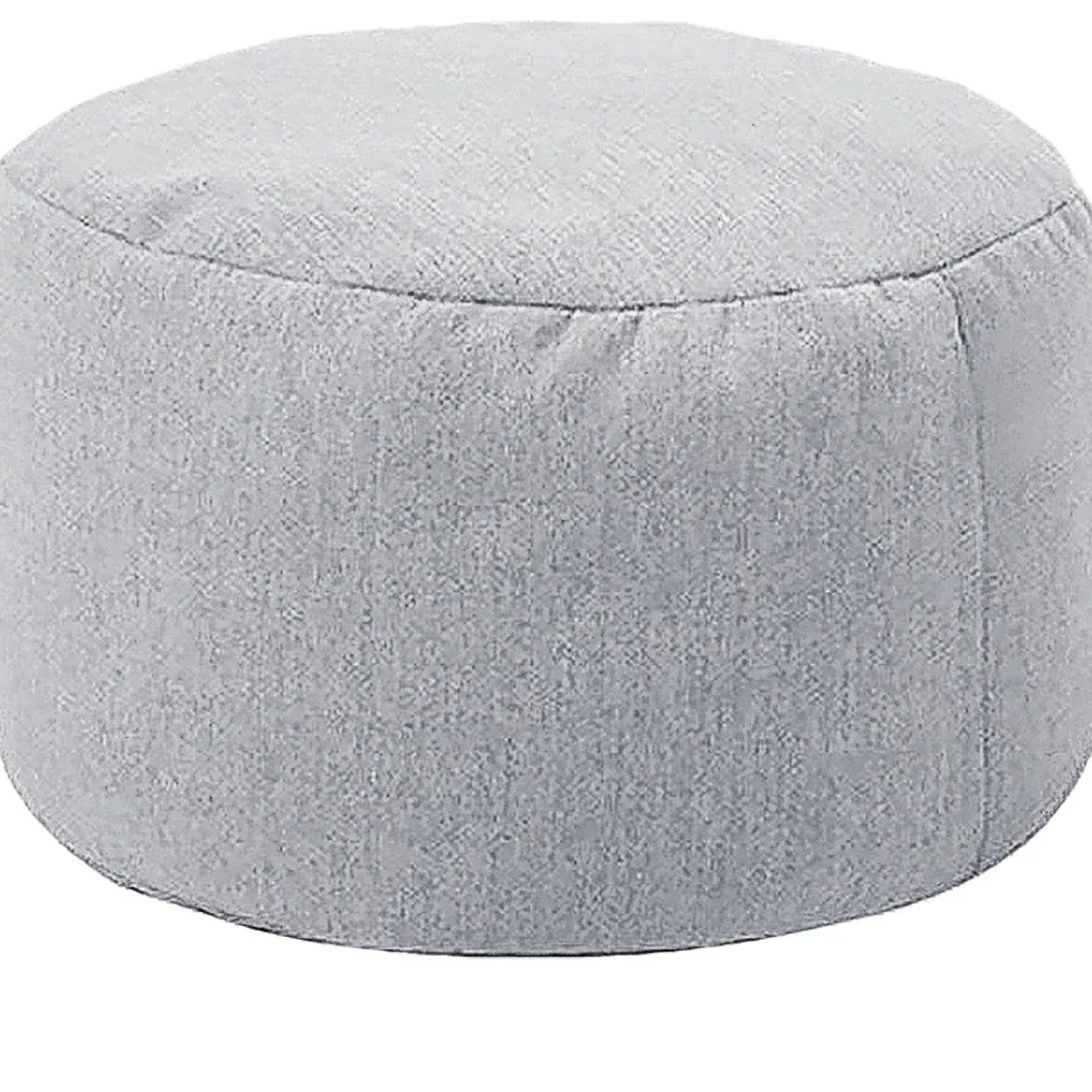 Pouf rond en lin Argenté