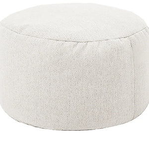 Pouf rond en lin Crème
