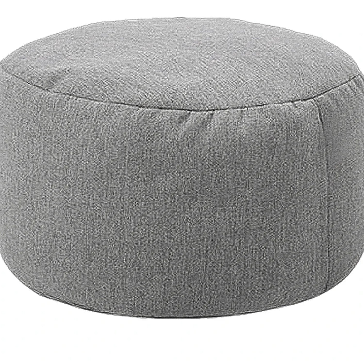 Pouf rond en lin Gris