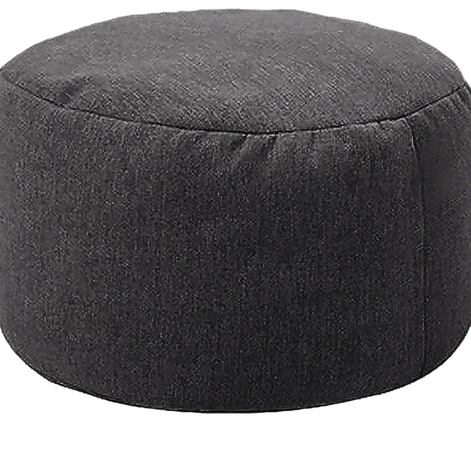 Pouf rond en lin Gris foncé