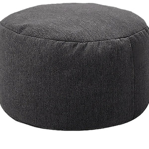 Pouf rond en lin Gris foncé