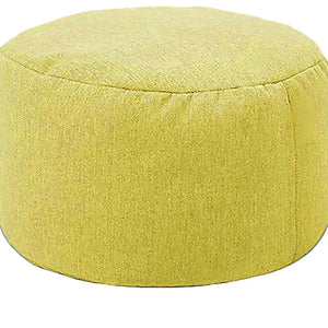 Pouf rond en lin Vert