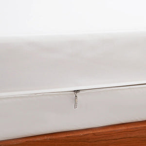 Détail de la fermeture éclair du protège-matelas imperméable