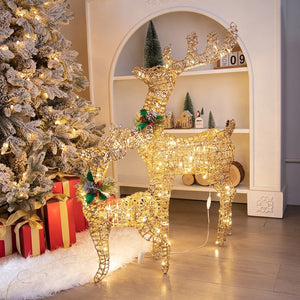Renne de Noël lumineux en fil de métal – vue 5