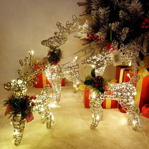 Renne de Noël lumineux en fil de métal – vue 8