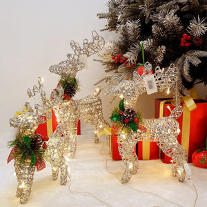 Renne de Noël lumineux en fil de métal – vue 9