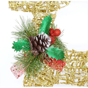 Renne de Noël lumineux en fil de métal – vue 10