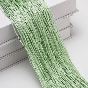Rideau de fils à paillettes coloris Vert clair