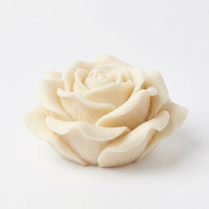 Bougie rose sculptée cire de soja