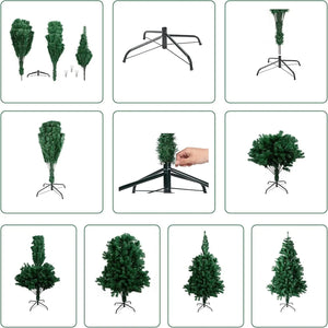 Composants du sapin de Noël artificiel vues détaillées du support métallique et des sections de branches