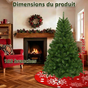 Dimensions du sapin de Noël artificiel 120 cm avec 182 branches