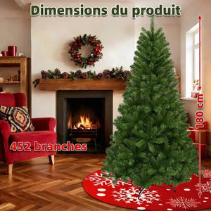 Dimensions du sapin de Noël artificiel 180 cm avec 452 branches