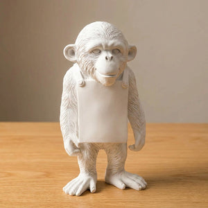 Variante blanc – singe résine porte-mémo