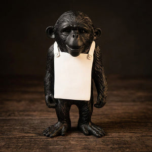 Variante noir – singe résine porte-mémo