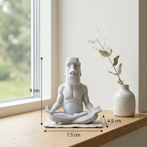Dimensions figurine Moai : H 9 cm L 7,5 cm l 4,5 cm