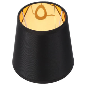 Abat-jour tambour tissu noir E14 vue complète