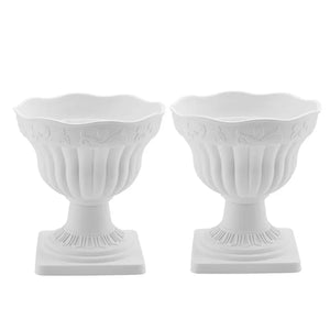 Vases romains duo de coupes blanc
