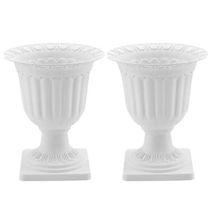 Vases romains duo d'urnes blanc