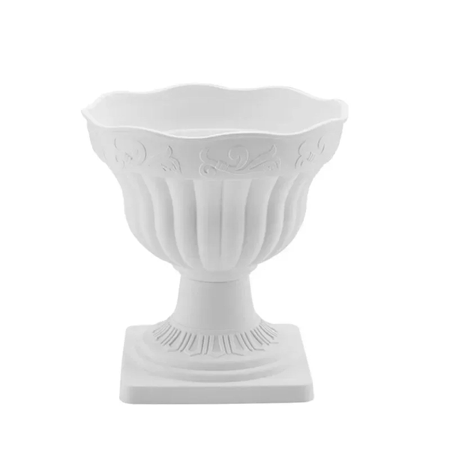 Vase romain coupe blanc mat