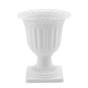 Vase romain urne blanc mat