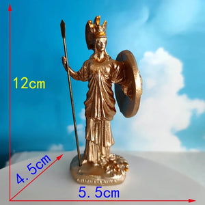 Dimensions statue Athéna : hauteur 12cm, largeur 5.5cm, profondeur 4.5cm