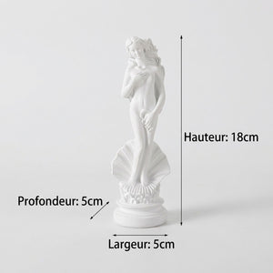 Dimensions statue Vénus résine blanche hauteur 18 cm largeur 5 cm