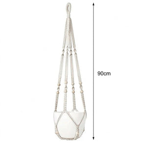 Dimensions de la suspension macramé coton naturel 90 cm
