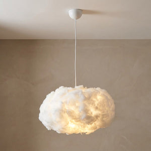 Suspension nuage LED 40cm fond beige