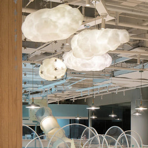 Suspension nuage coton materiaux composants detail coton moelleux