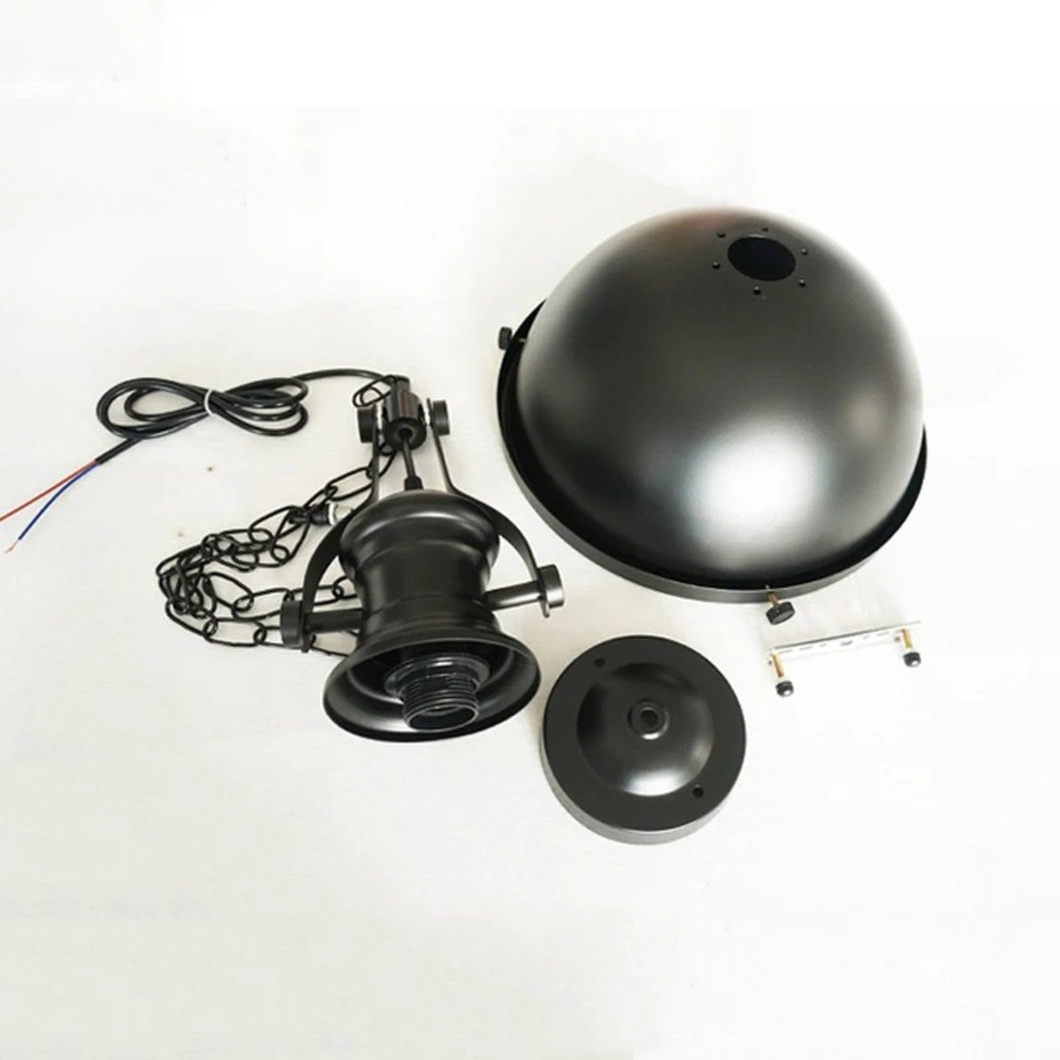 Pièces de la suspension douille chaîne câble et cache-plafond en métal