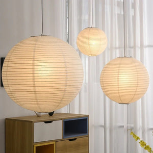Suspension boule japonaise en papier de riz, 3 tailles disponibles