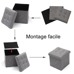 Montage facile du tabouret coffre de rangement en 4 étapes