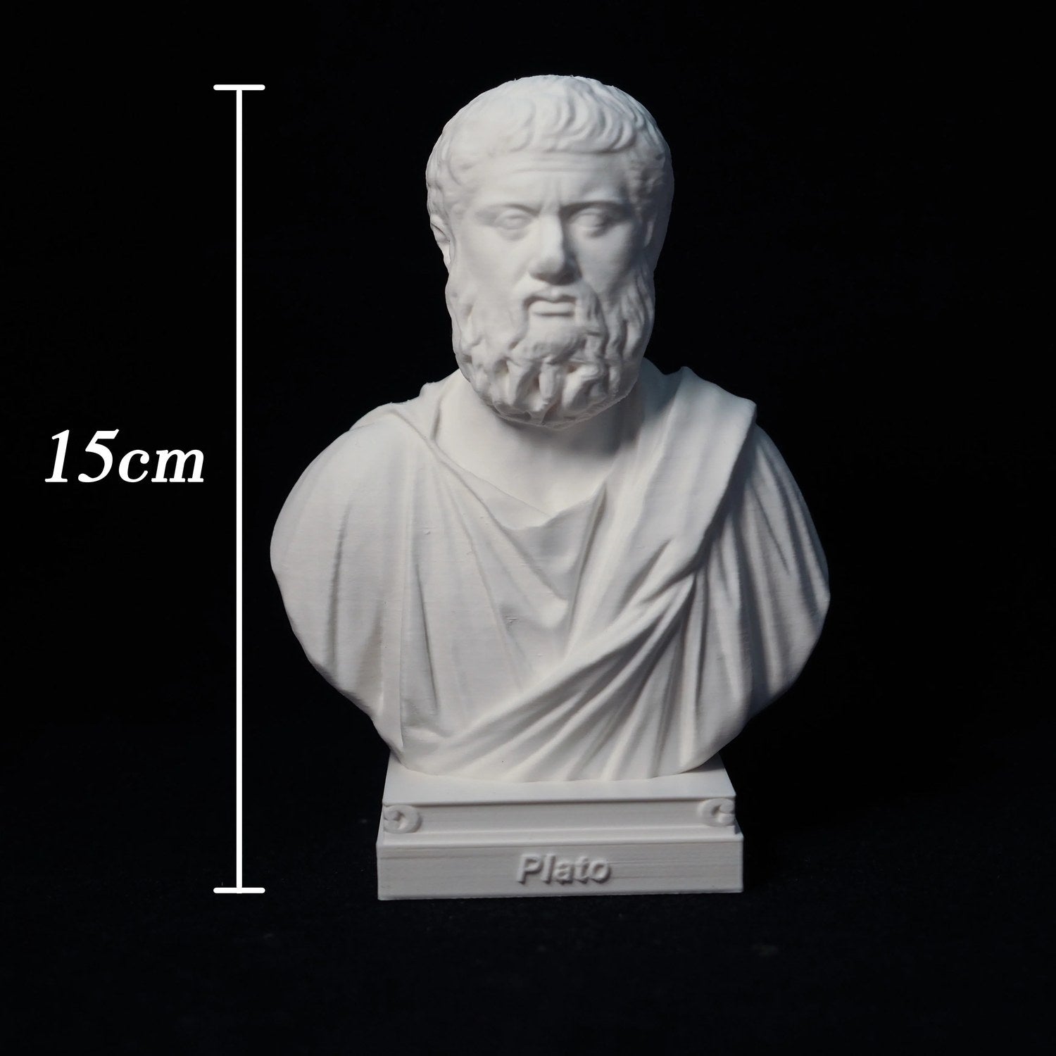 Dimensions buste de Platon 15 cm hauteur