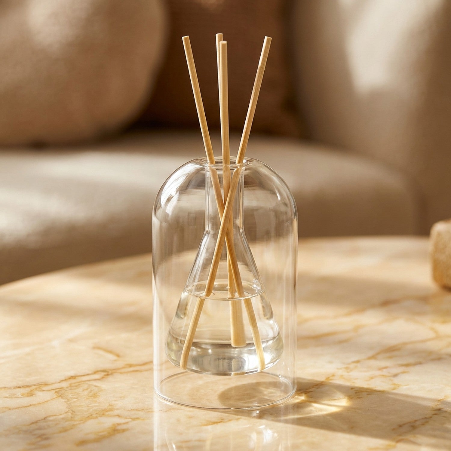 Diffuseur à bâtons en verre double paroi modèle transparent conique 130 vue produit