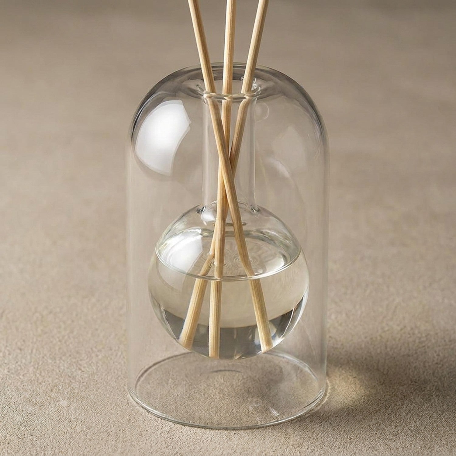 Diffuseur à bâtons en verre double paroi modèle transparent rond 130 vue produit
