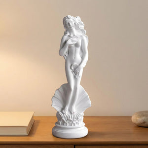 Vénus à la coquille 19 cm sculpture résine blanche