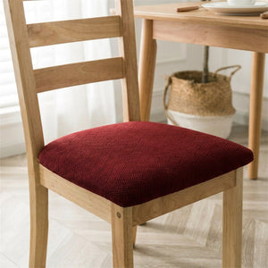 Housse de siège de chaise extensible en jacquard coloris bordeaux