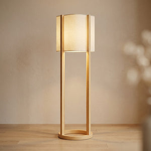 Lampadaire japonais en bois clair 82 cm