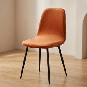 Housse de chaise en velours terracotta