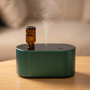 Diffuseur d'huile essentielle de couleur verte en gros plan