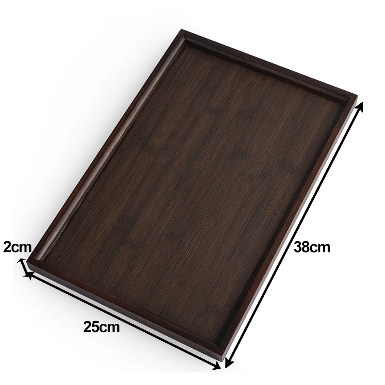Dimensions plateau bambou L 38x25 cm