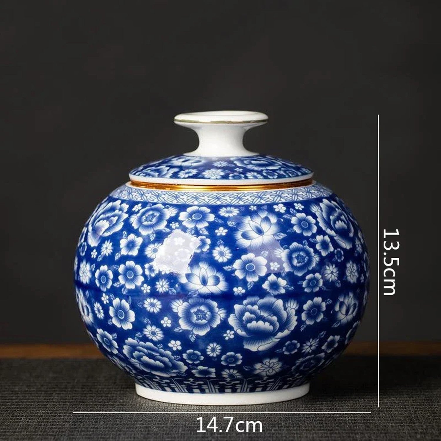 Pot à thé floraison fond bleu porcelaine chinoise